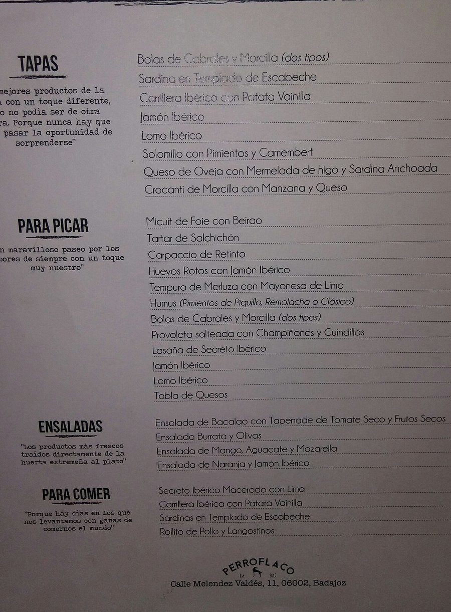 Carta dePerro Flaco Badajoz