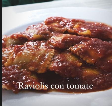 Raviolis con tomate en 