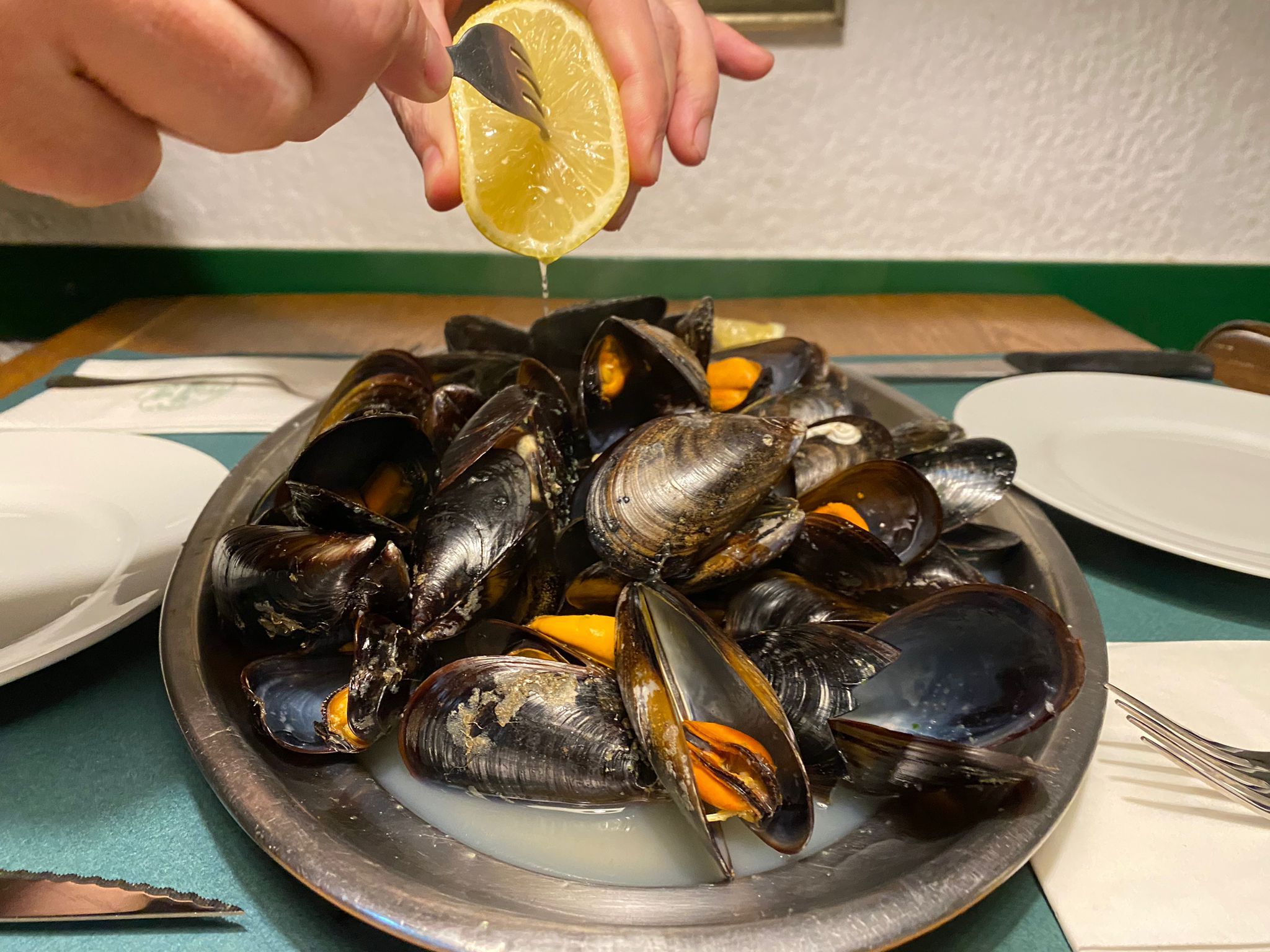 mejillones al vapor en 