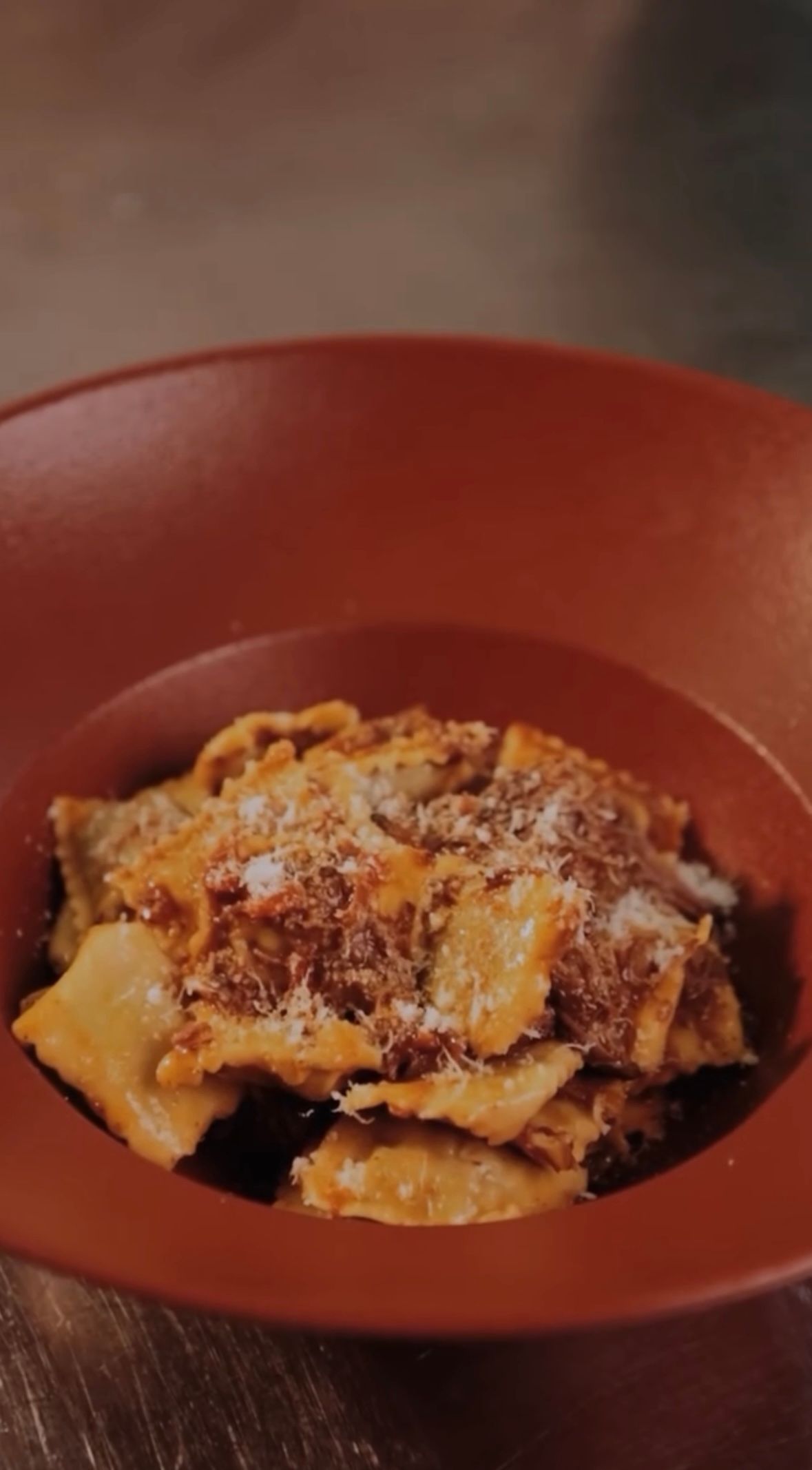 Ravioli de Carne y Borraja “Au-Tuccu” con Ragù de Boletus y Ternera en 