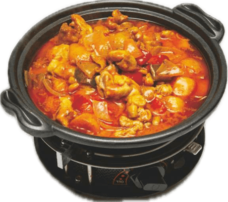 pollo al curry rojo al estilo malayo en 
