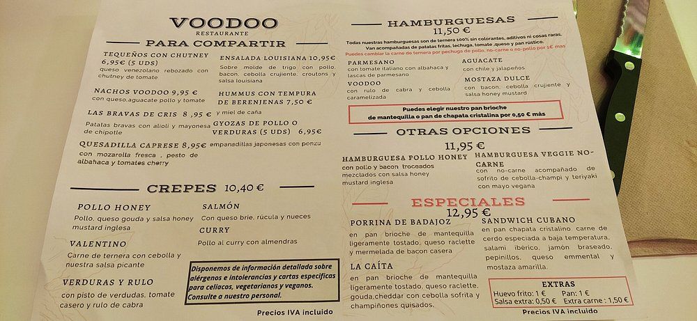 Carta deVoodoo Badajoz