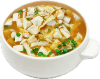 SOPA DE TOFU Y MARISCOS y setas en 