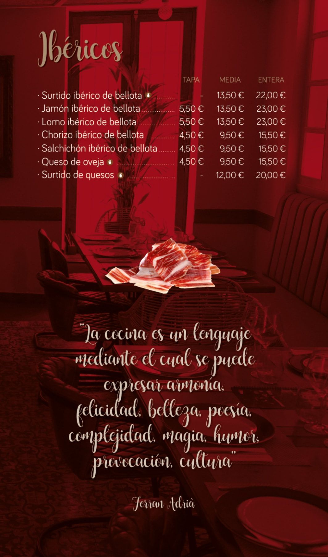 Carta deLa Casona Alta Badajoz