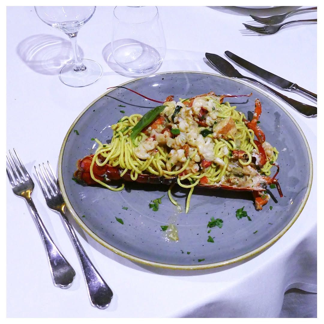 Tagliolini con bogavante  en 