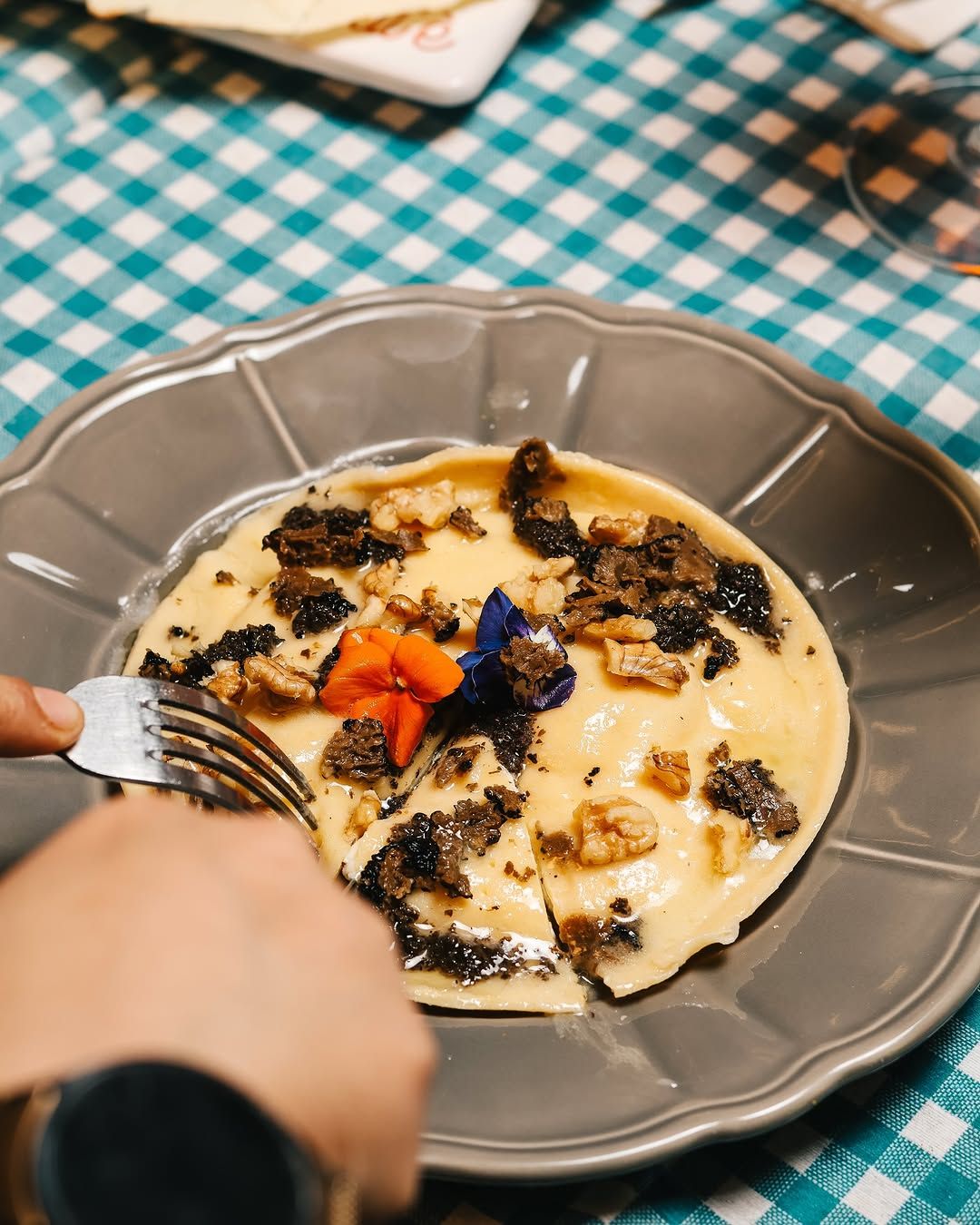 ravioli relleno de 4 quesos  en 