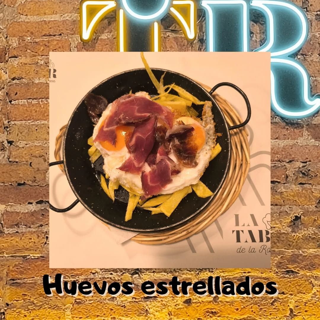 Huevos estrellados con jamón en 